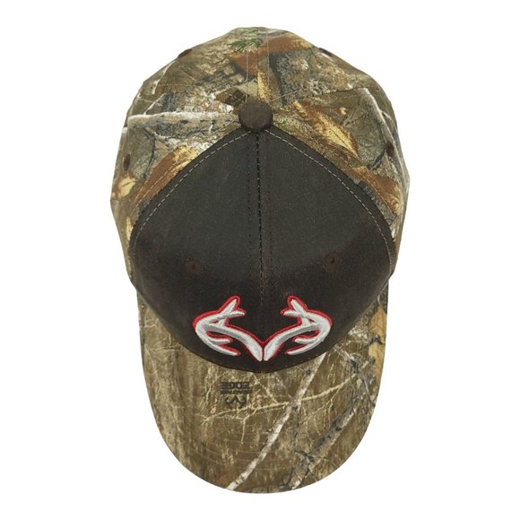 Realtree Edge Camo Embroidered Antlers Logo Snapback Cap Trucker Hunter Hat NEW - Picture 6 of 12